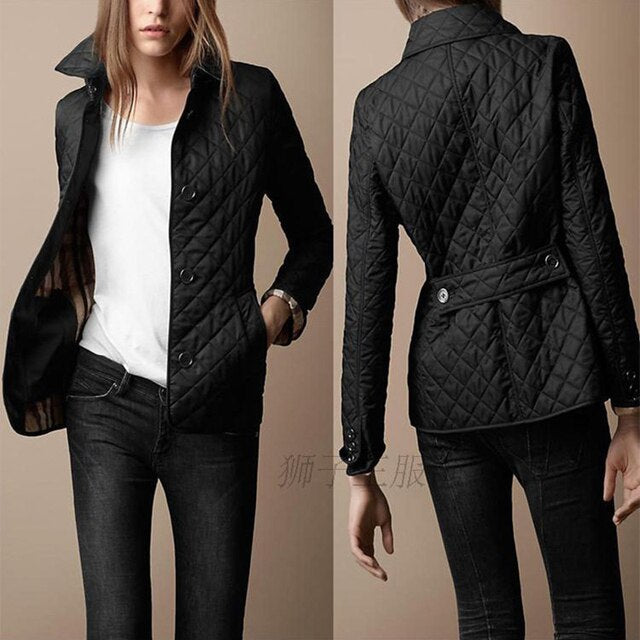 Veste mi-saison femme avec surface douce et coupe affinée