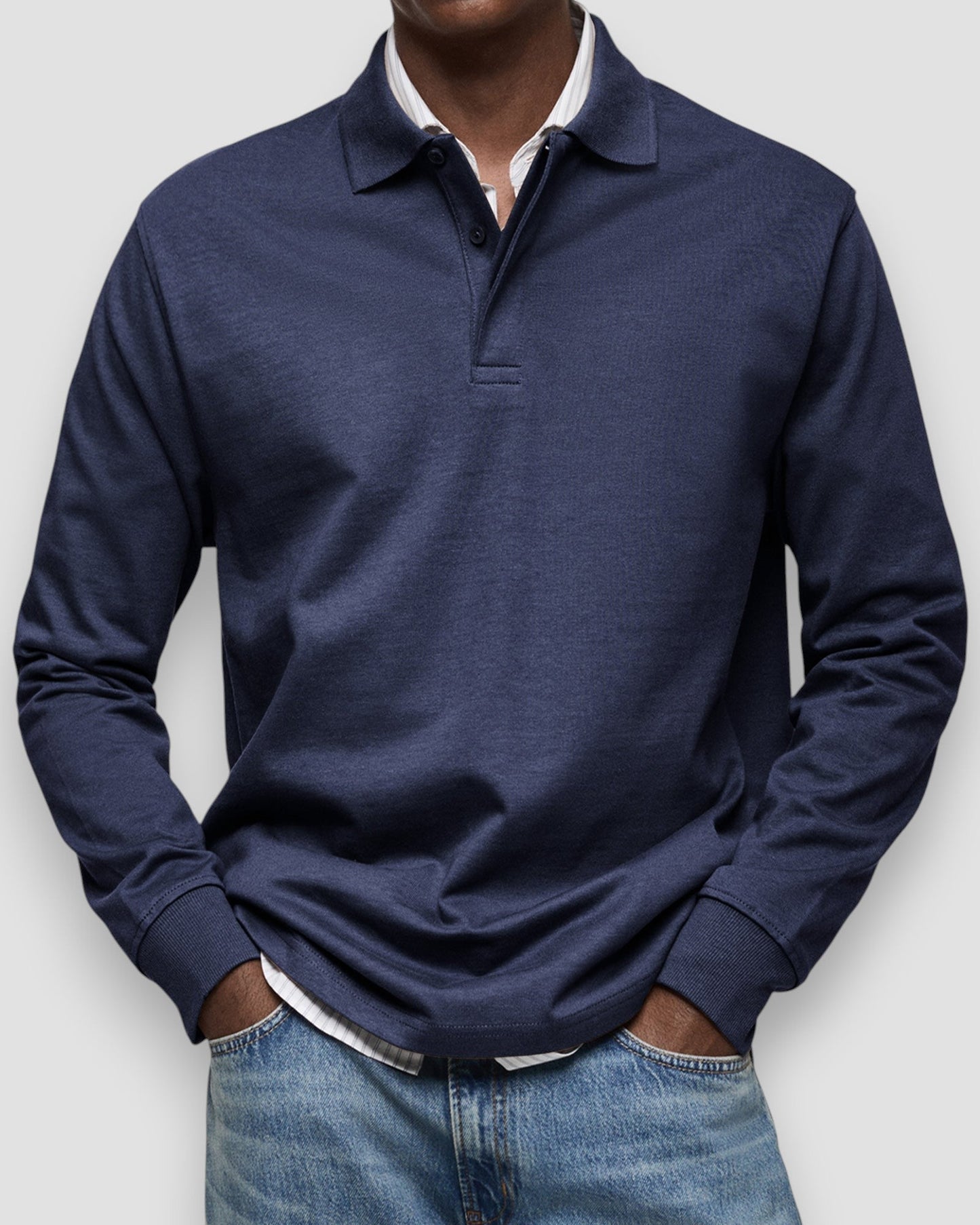 Polo à manches longues homme – coupe élégante et confortable, style polyvalent