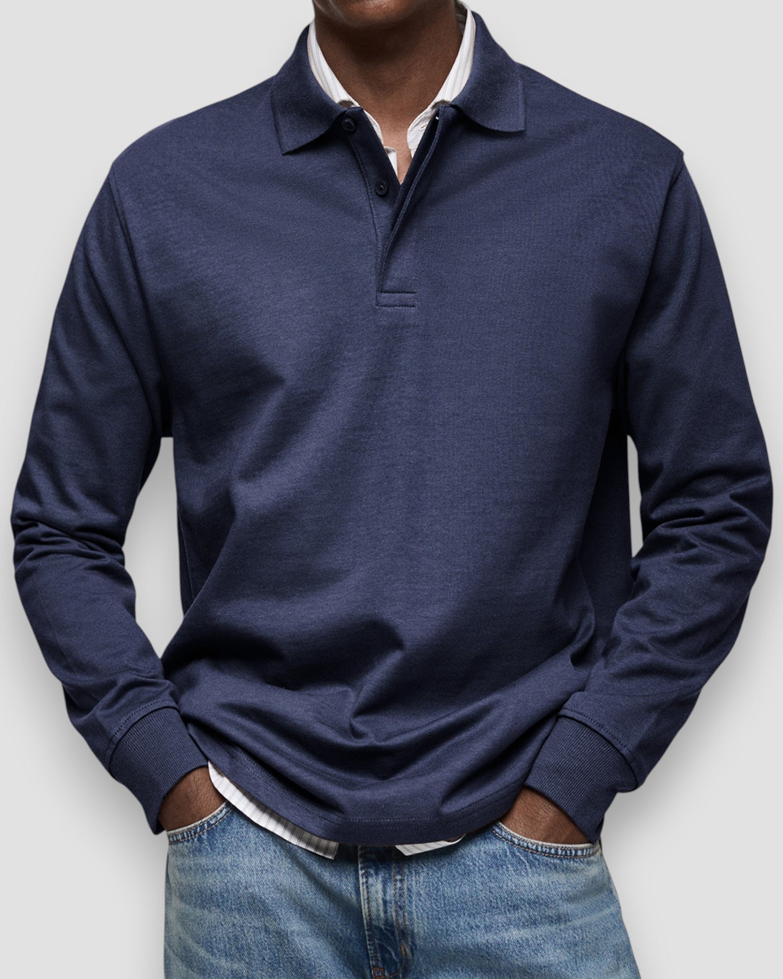 Polo à manches longues homme – coupe élégante et confortable, style polyvalent
