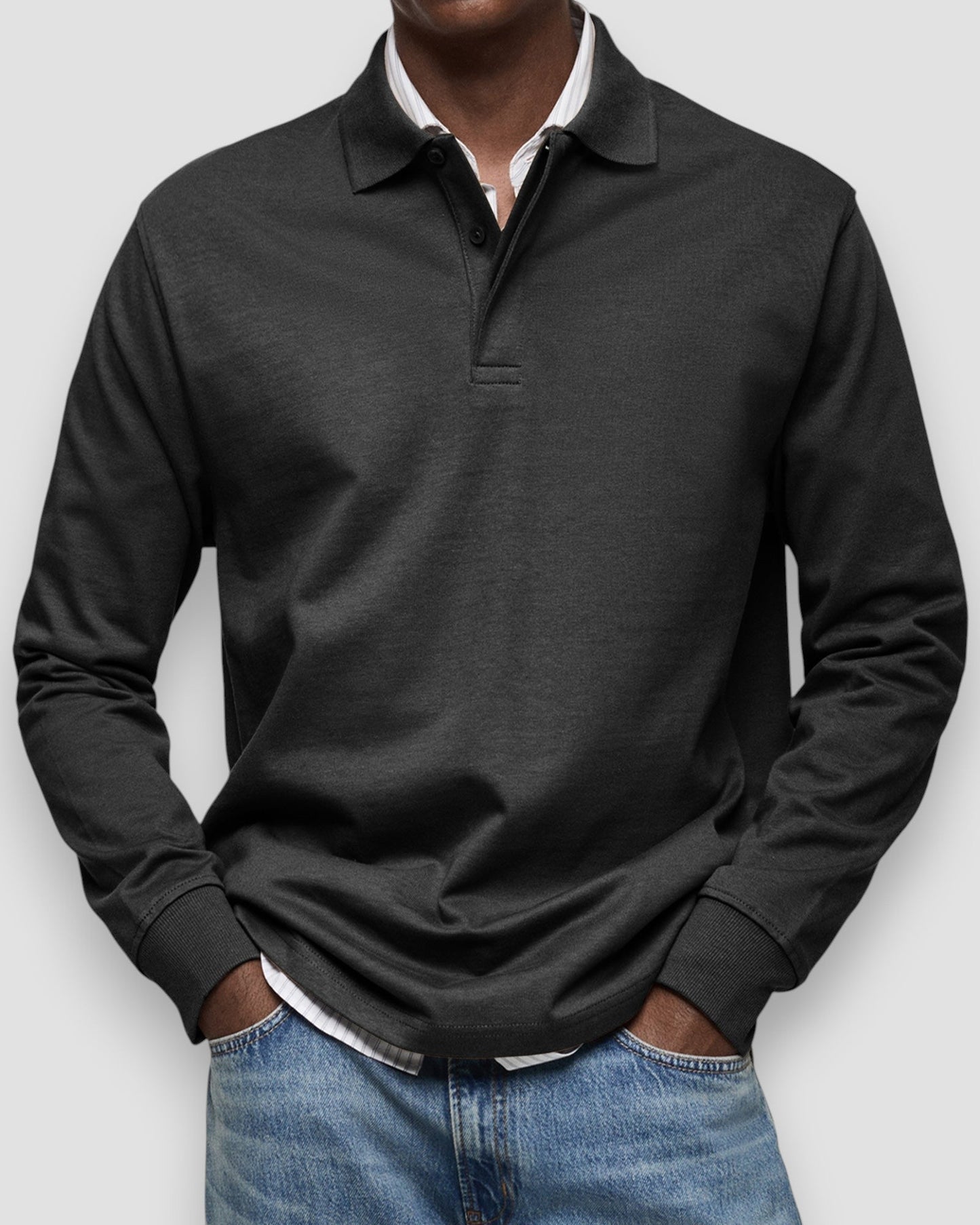 Polo à manches longues homme – coupe élégante et confortable, style polyvalent