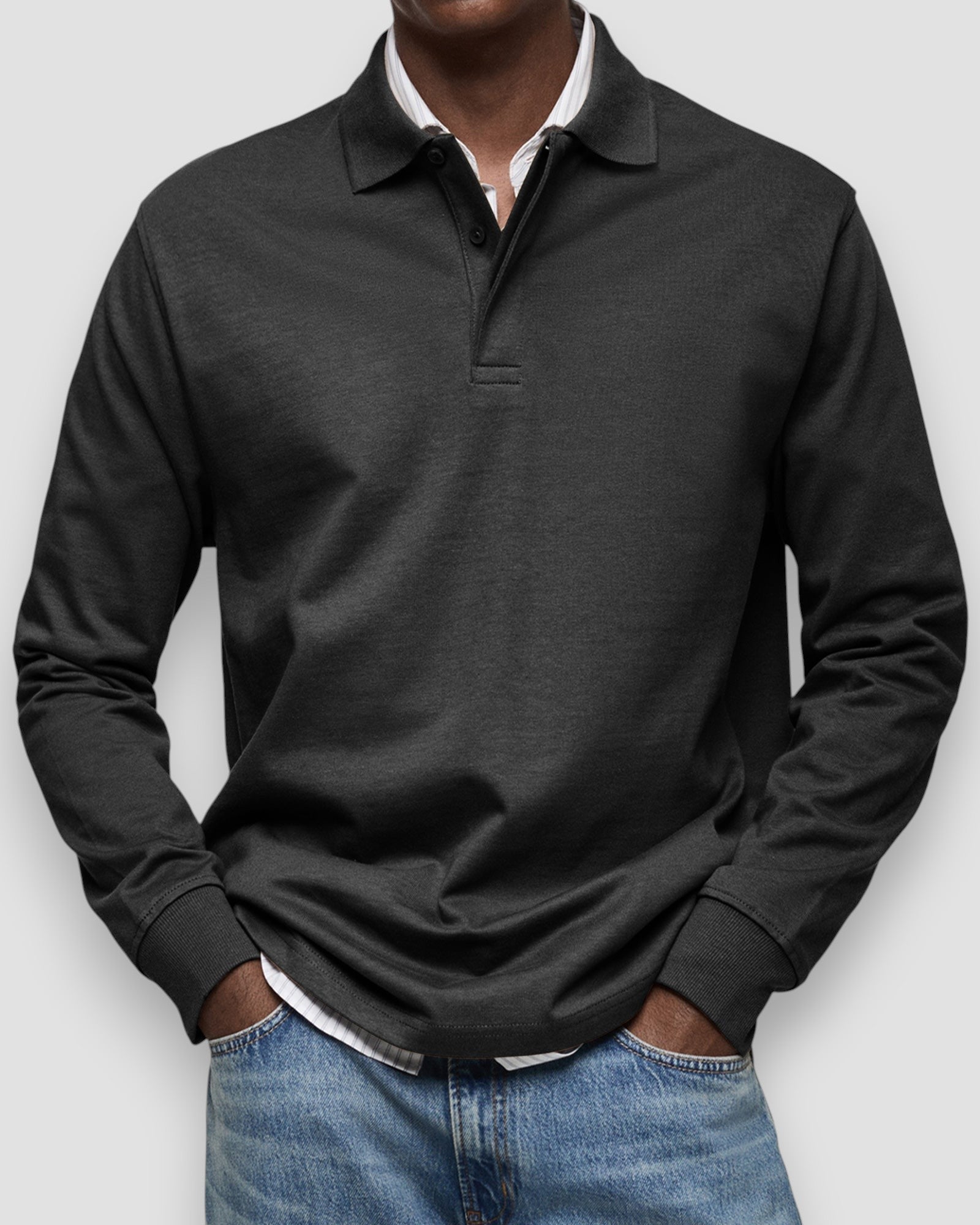 Polo à manches longues homme – coupe élégante et confortable, style polyvalent