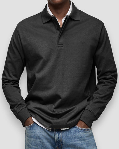 Polo à manches longues homme – coupe élégante et confortable, style polyvalent