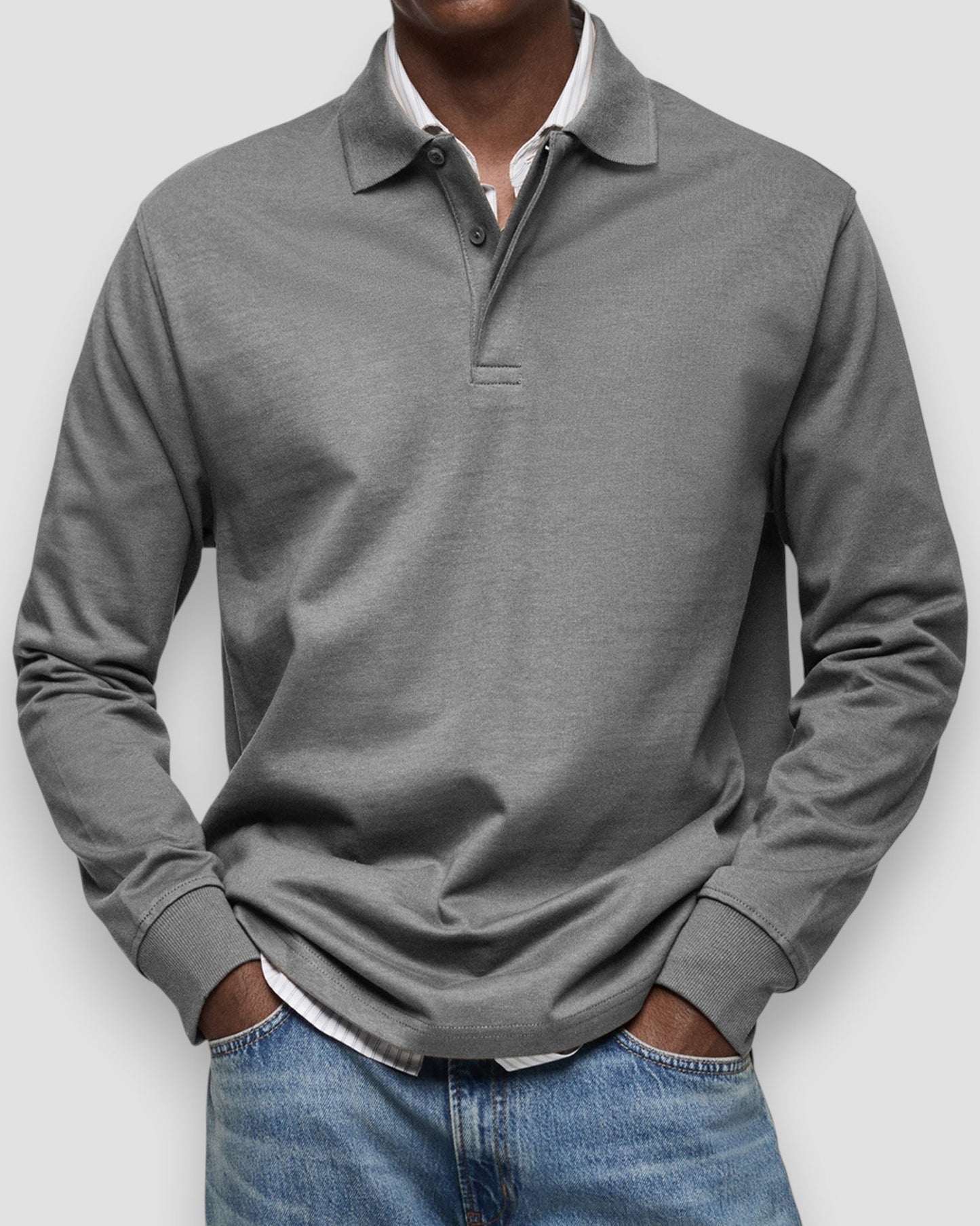 Polo à manches longues homme – coupe élégante et confortable, style polyvalent