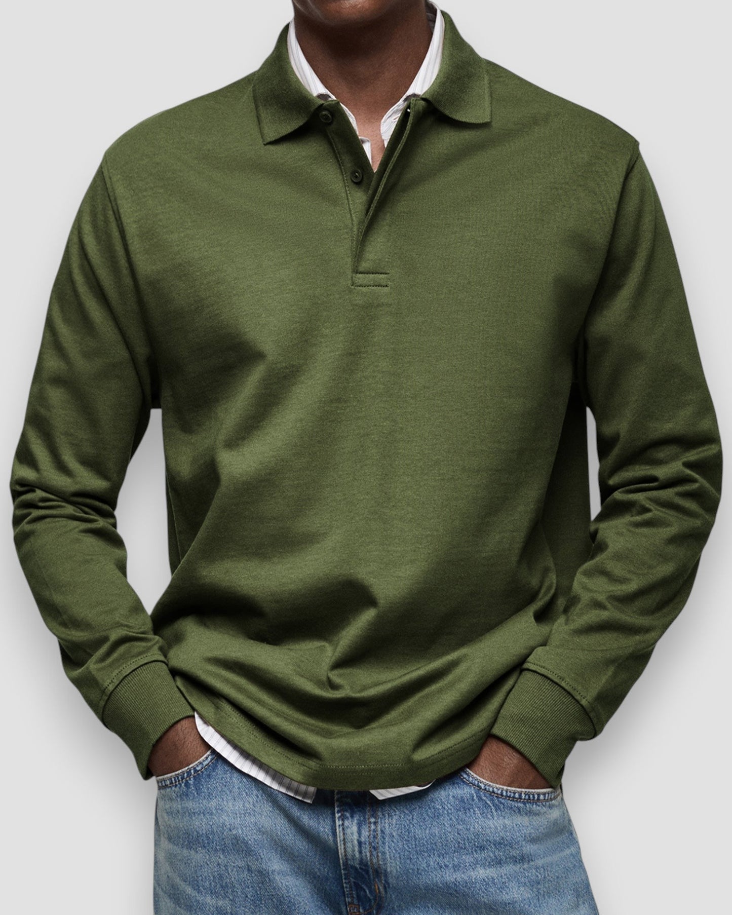 Polo à manches longues homme – coupe élégante et confortable, style polyvalent