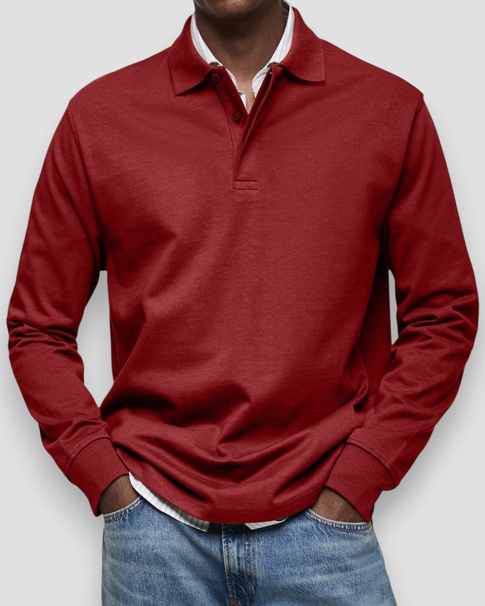 Polo à manches longues homme – coupe élégante et confortable, style polyvalent