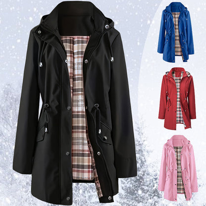 Veste imperméable femme avec capuche – coupe-vent mi-saison